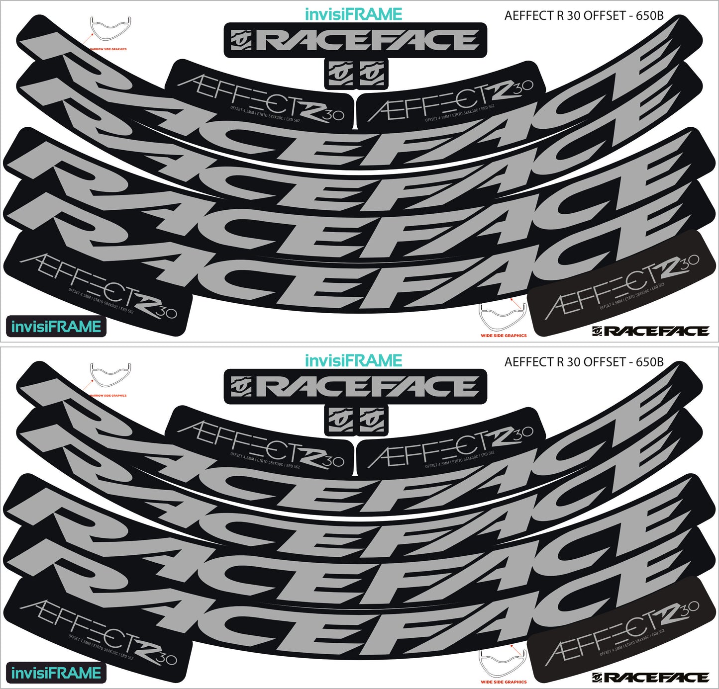 Raceface AEFFECT R 30 Offset 27.5 Decals