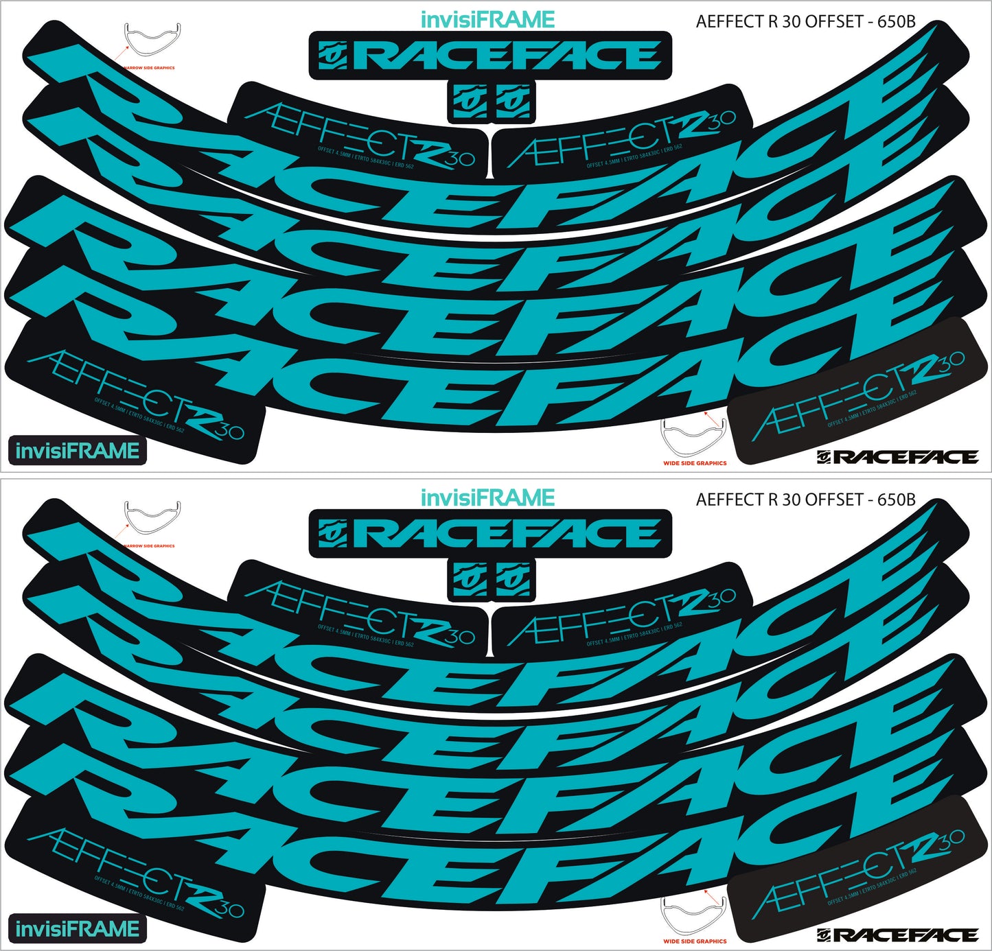 Raceface AEFFECT R 30 Offset 27.5 Decals