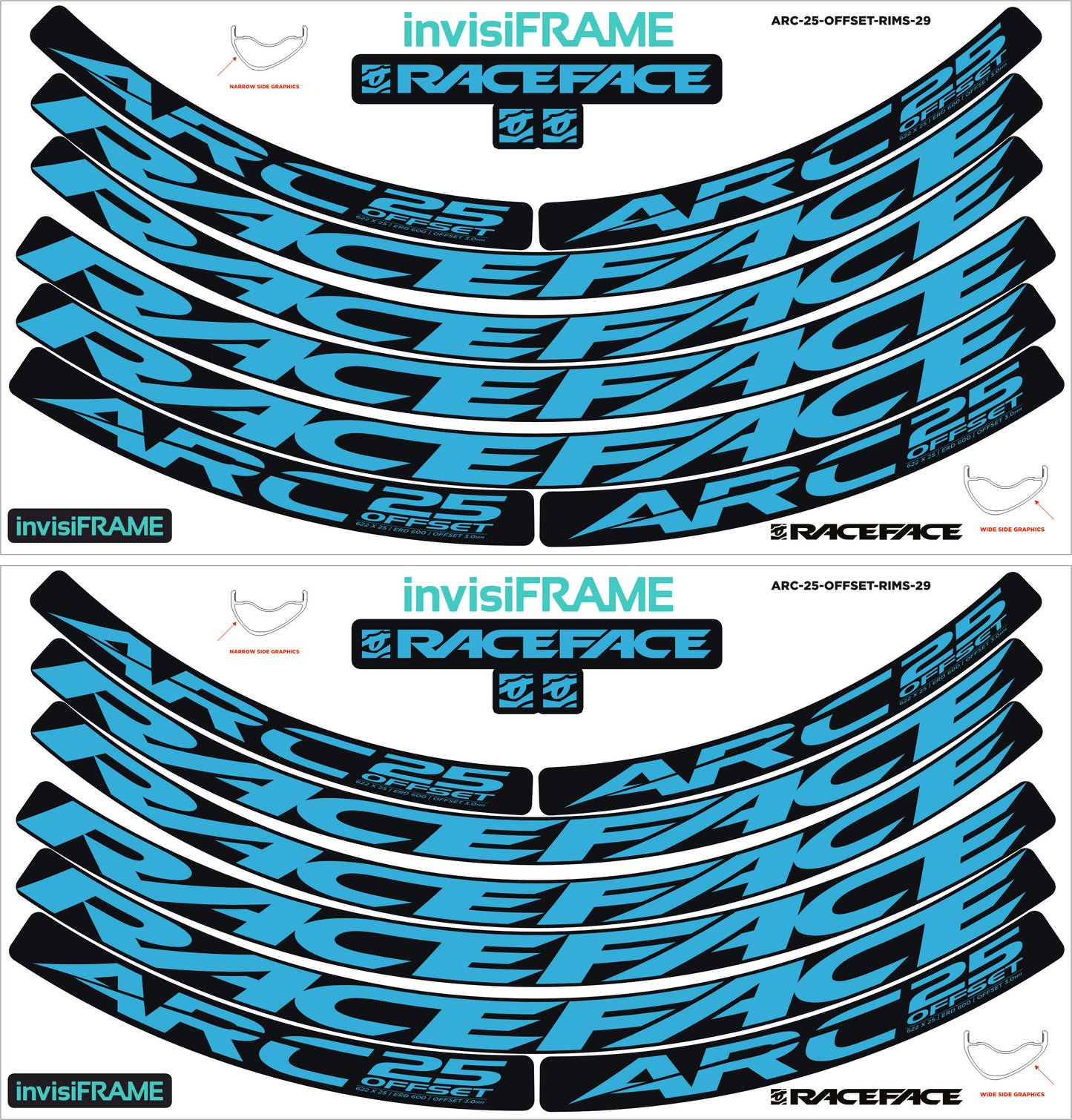 Raceface ARC 25 Offset 29er Decals