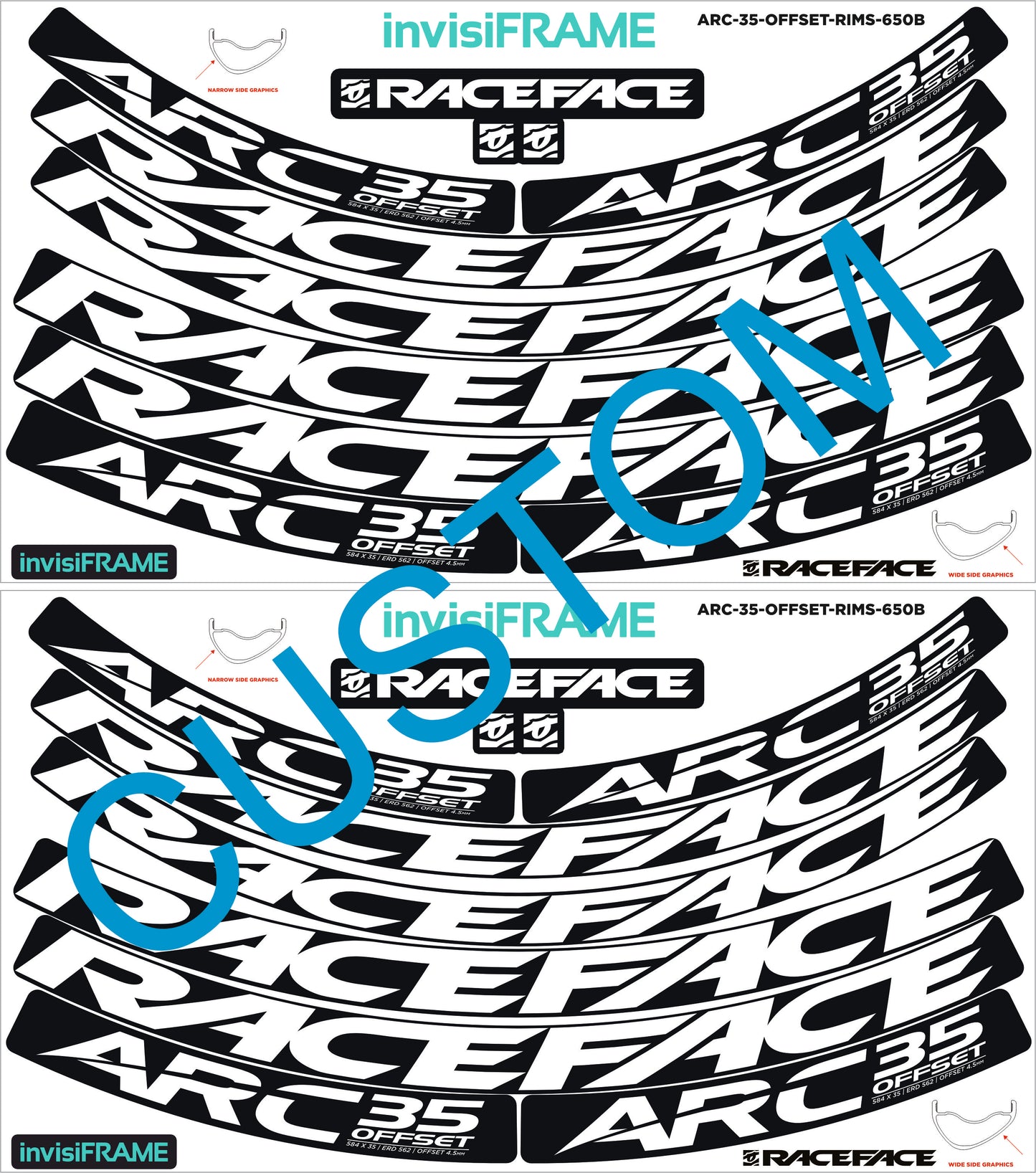 Raceface ARC 35 Offset 27.5 Decals