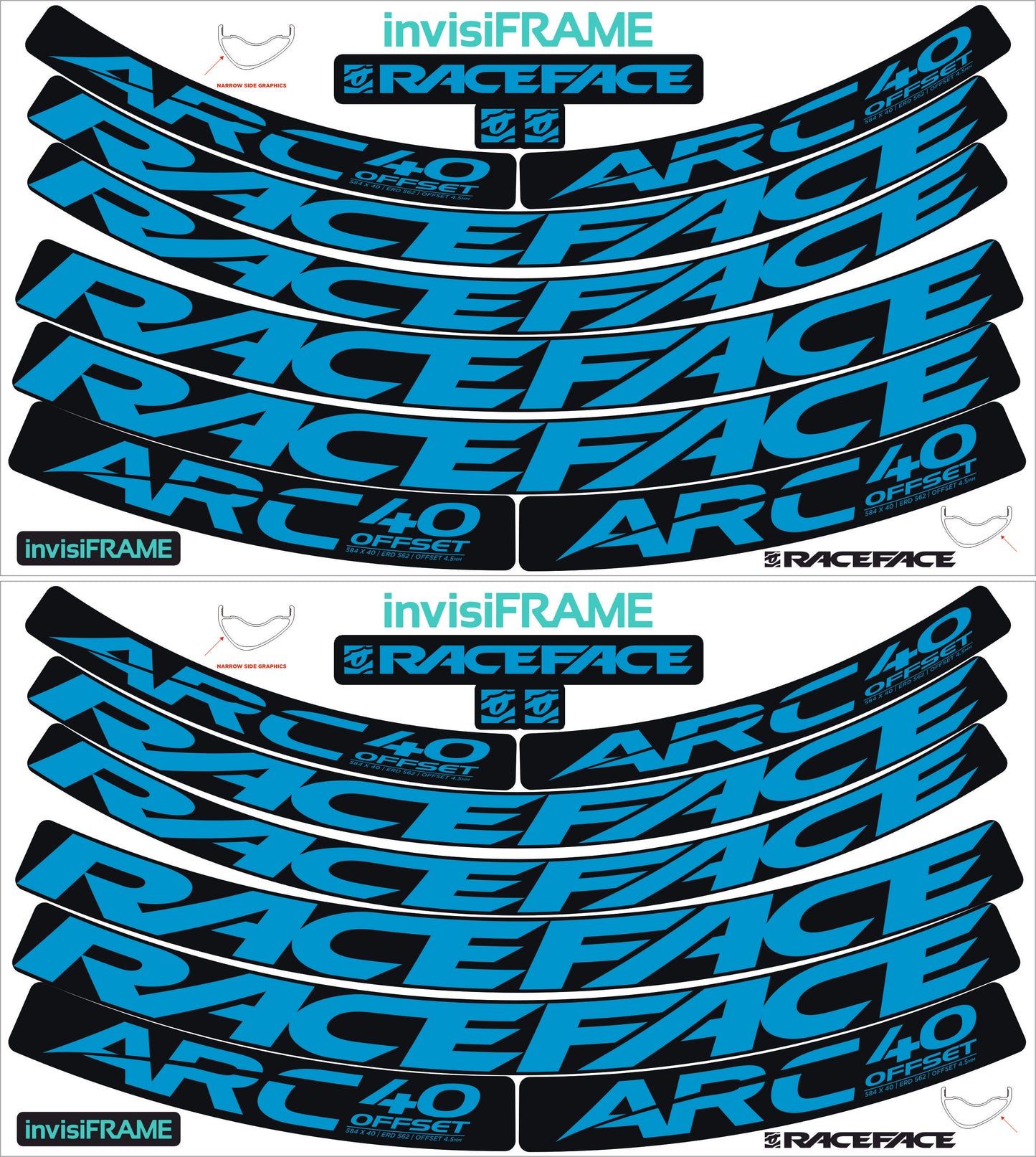 Raceface ARC 40 Offset 27.5 Decals