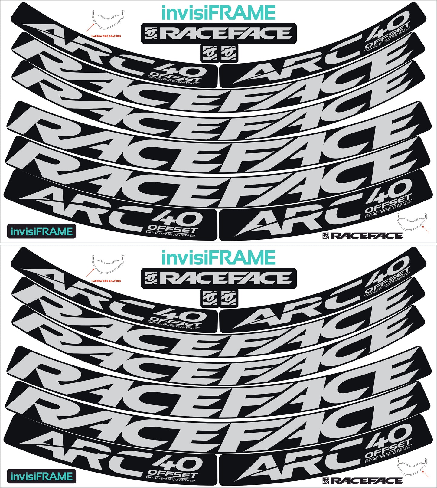 Raceface ARC 40 Offset 27.5 Decals
