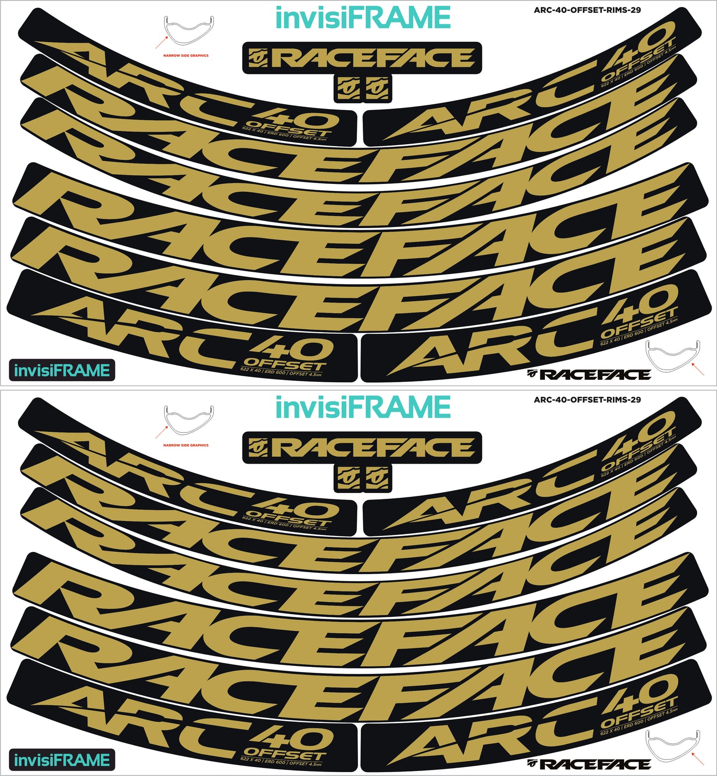 Raceface ARC 40 Offset 29er Decals