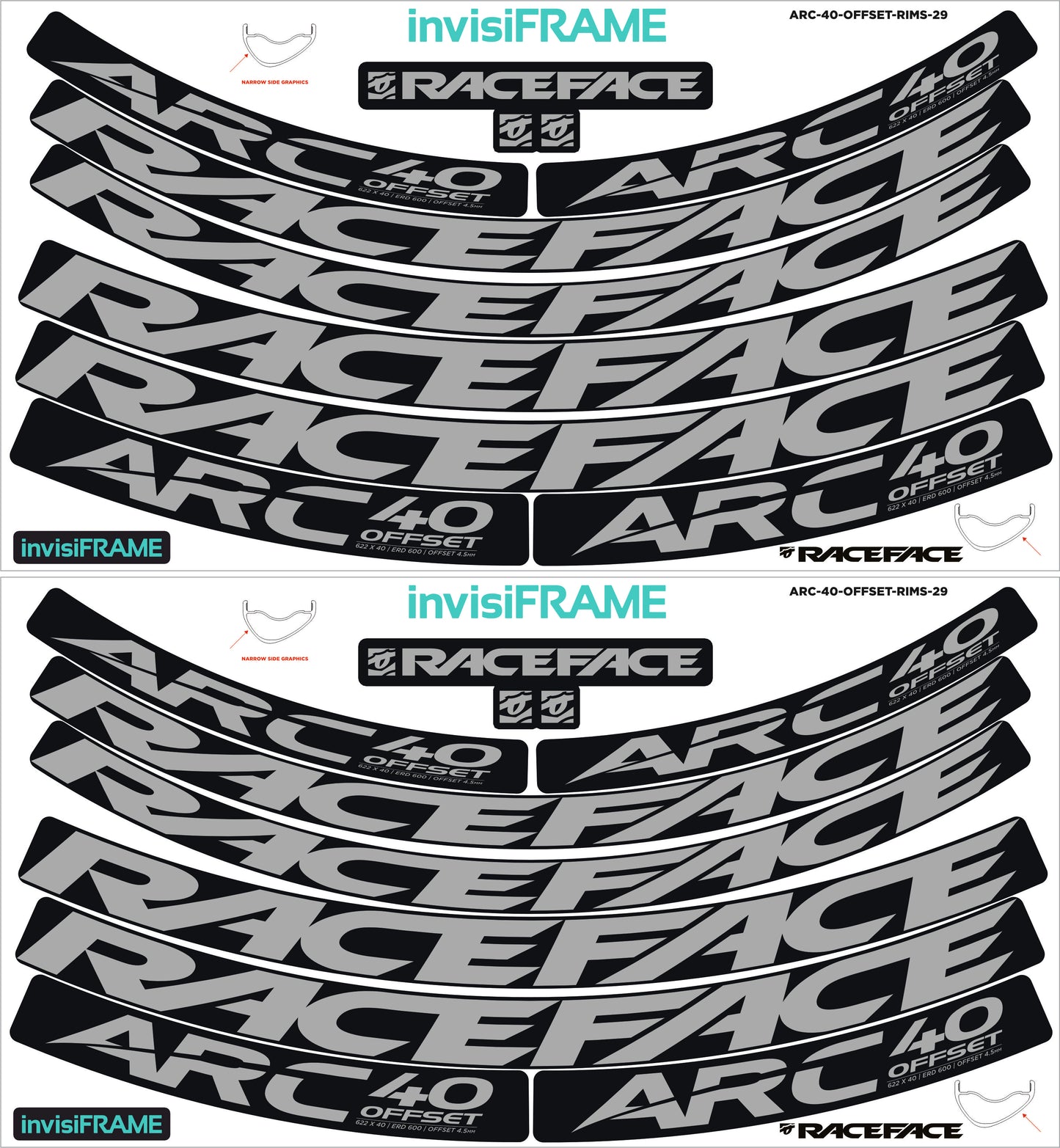 Raceface ARC 40 Offset 29er Decals