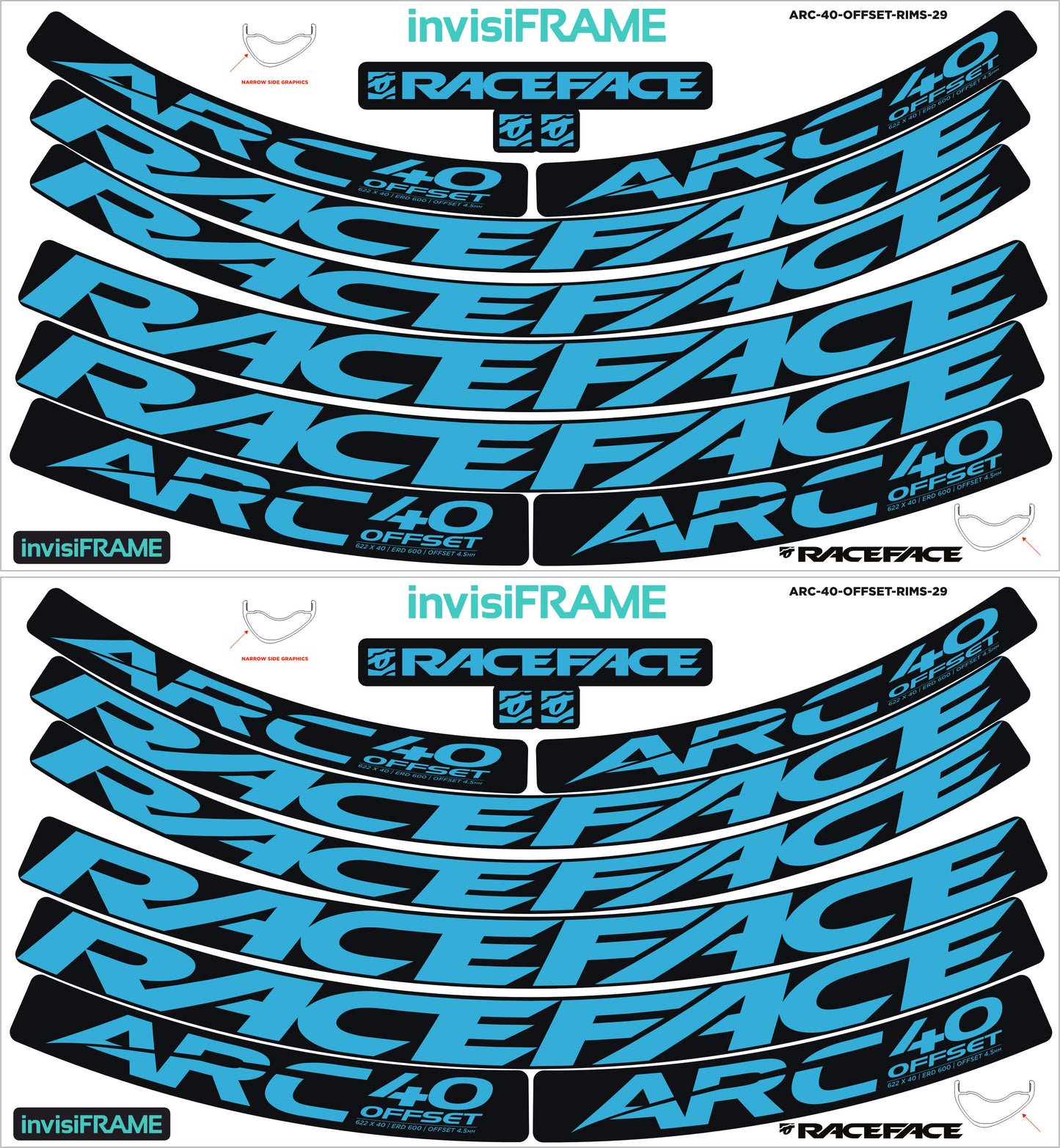 Raceface ARC 40 Offset 29er Decals