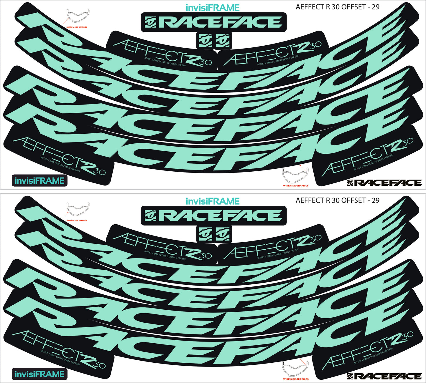 Raceface AEFFECT R 30 Offset 29er Decals