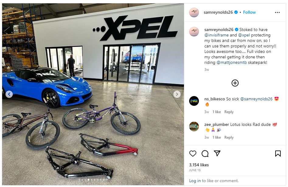 Sam Reynolds Gets His Car and Bikes Protected