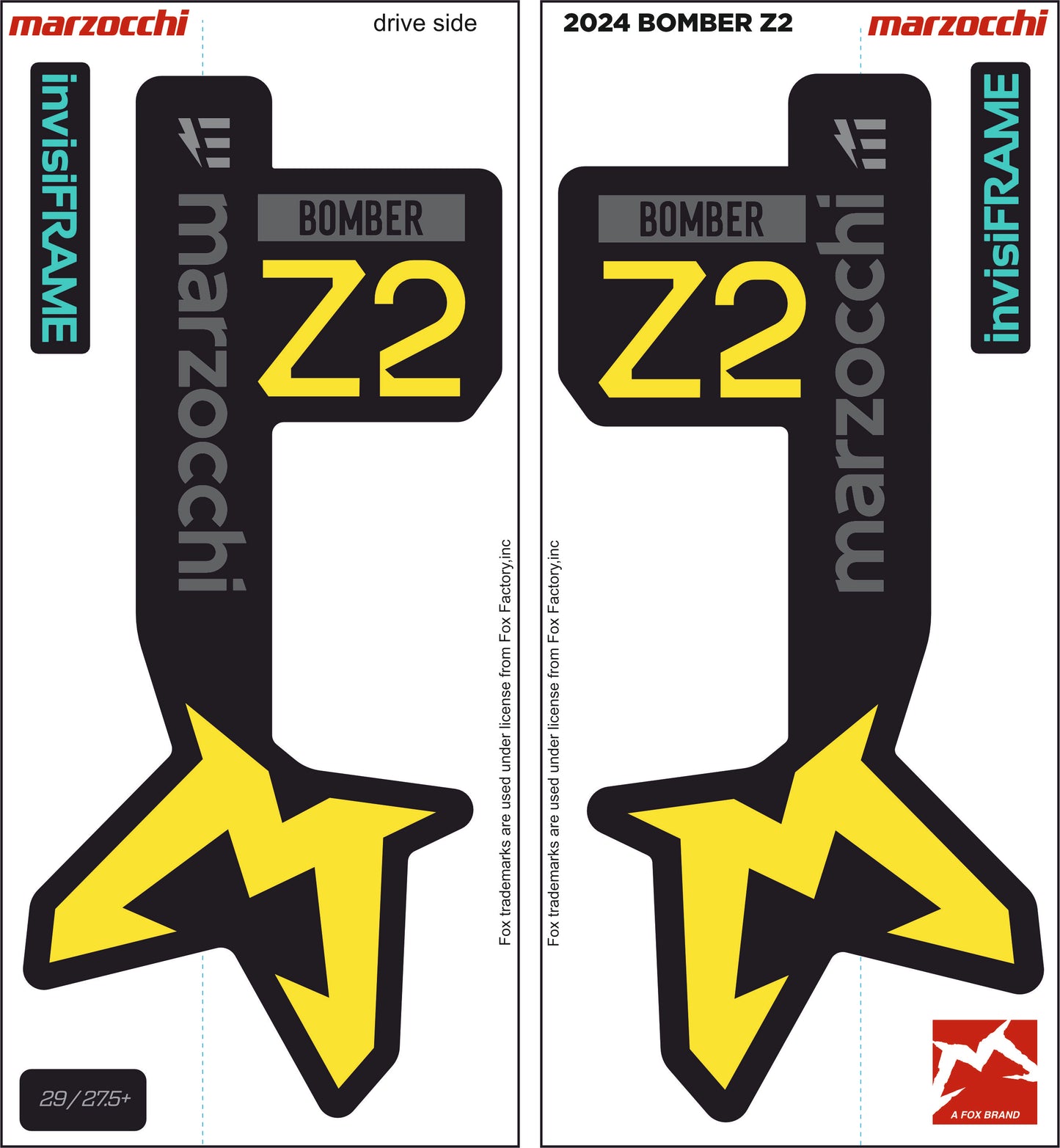 Marzocchi Bomber Z2 eOptimized 2024 Decals