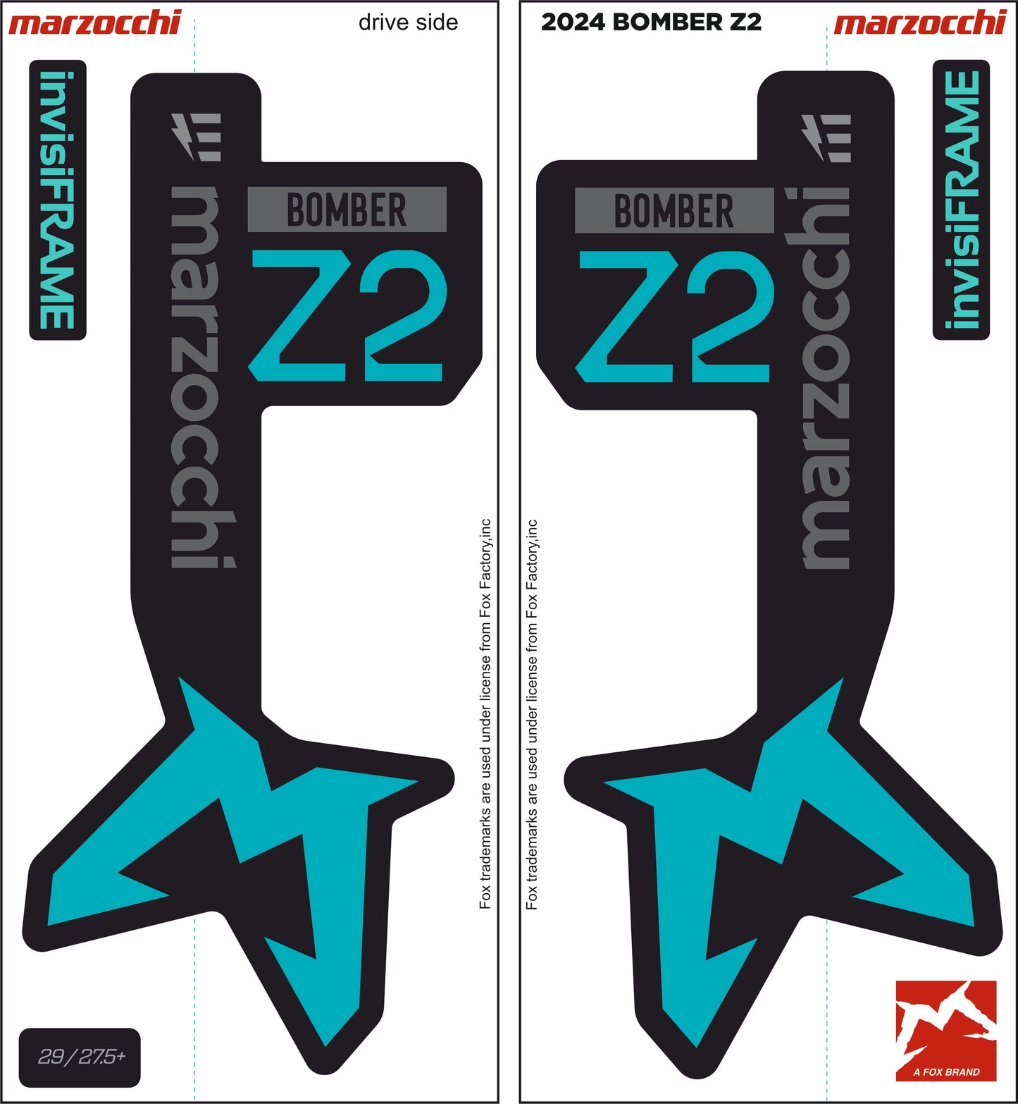 Marzocchi Bomber Z2 eOptimized 2024 Decals
