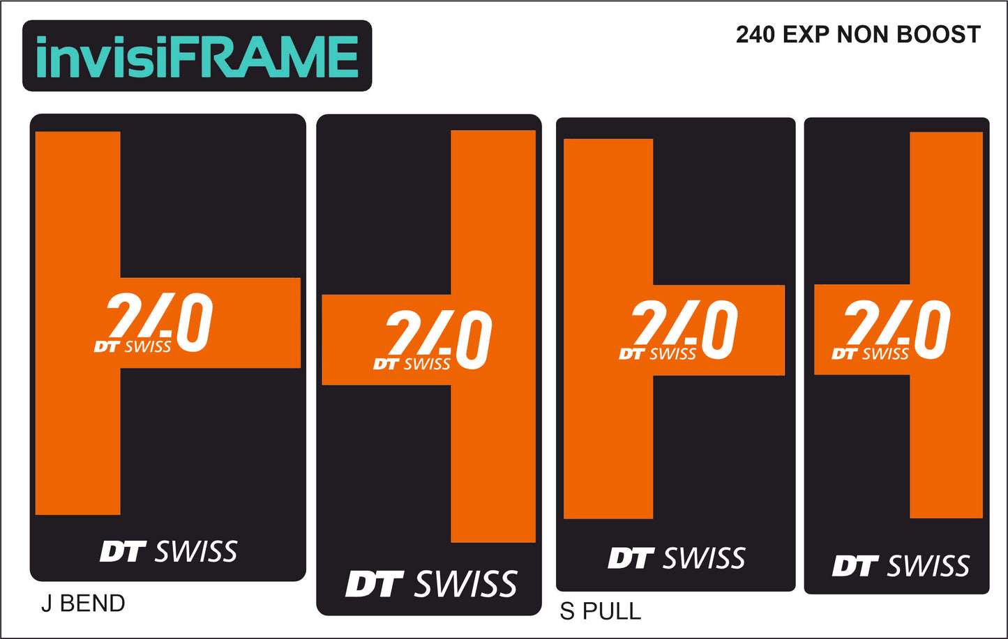 DT Swiss 240 EXP Non Boost Hub Decals