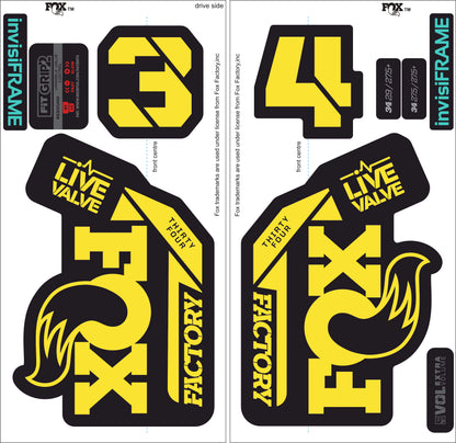 Fox 34 Factory LIVE VALVE 2021 Decals