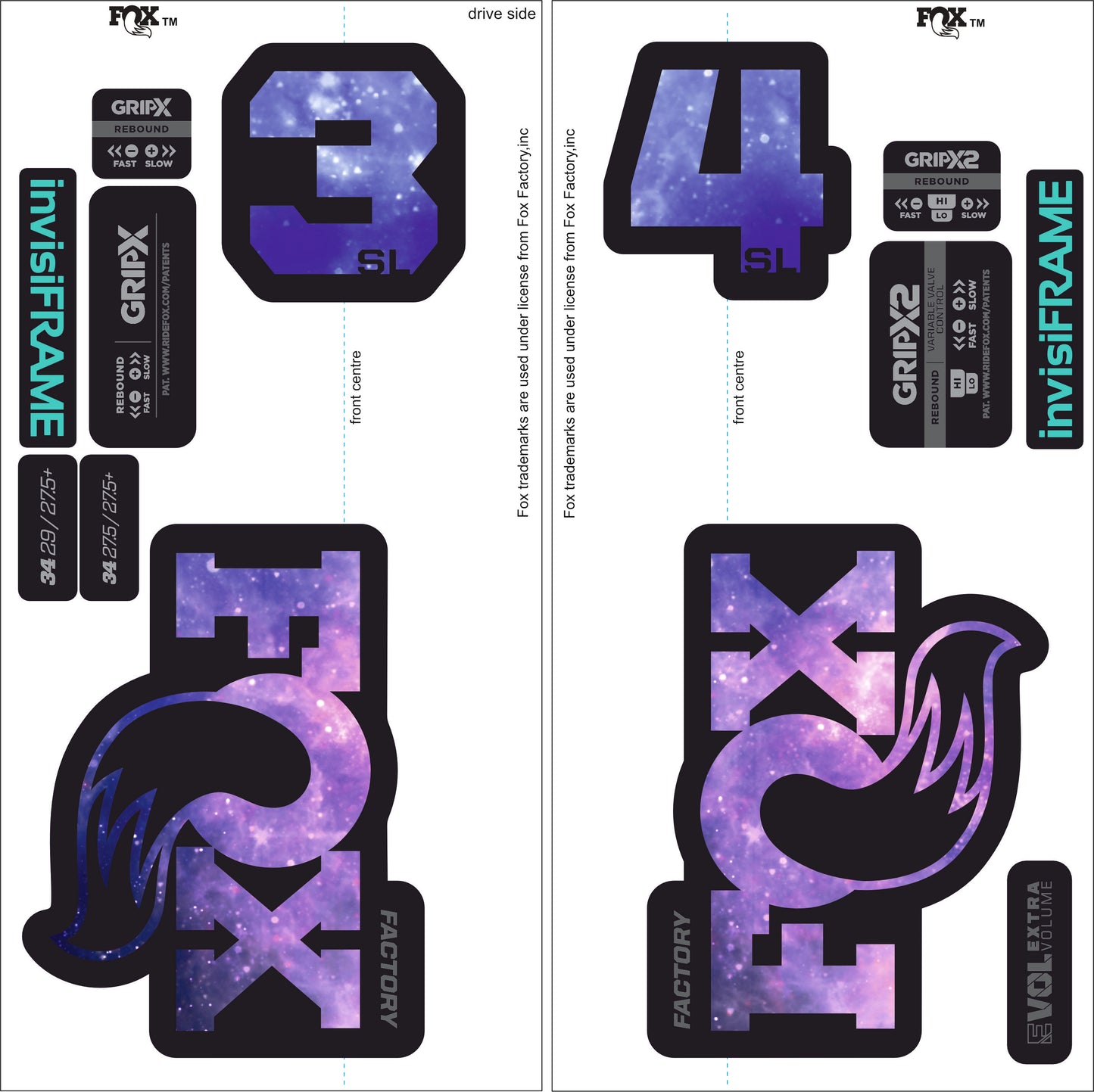Fox 34 SL Factory 2026 DECALS