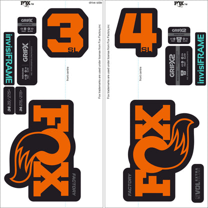 Fox 34 SL Factory 2026 DECALS