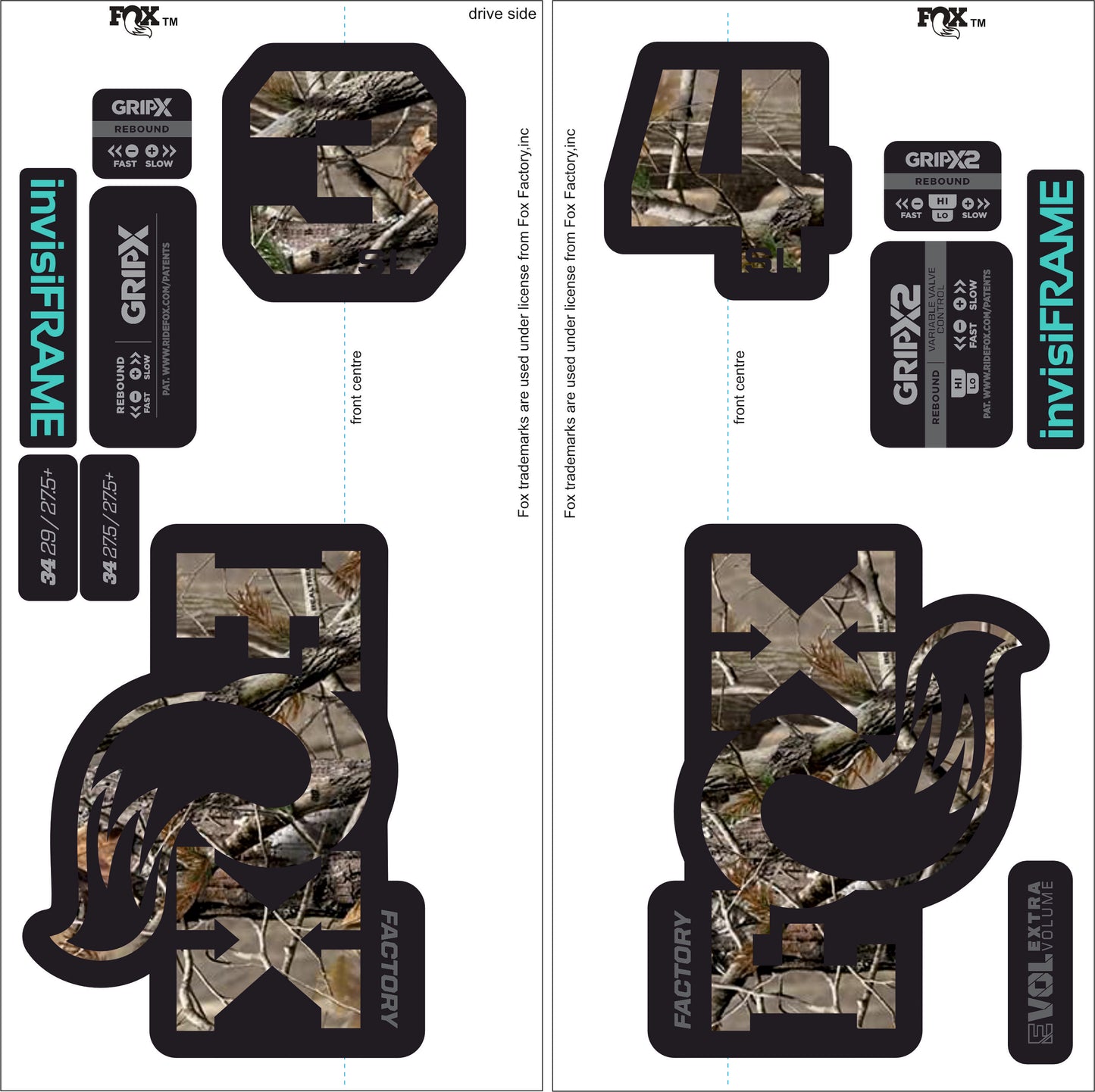 Fox 34 SL Factory 2026 DECALS