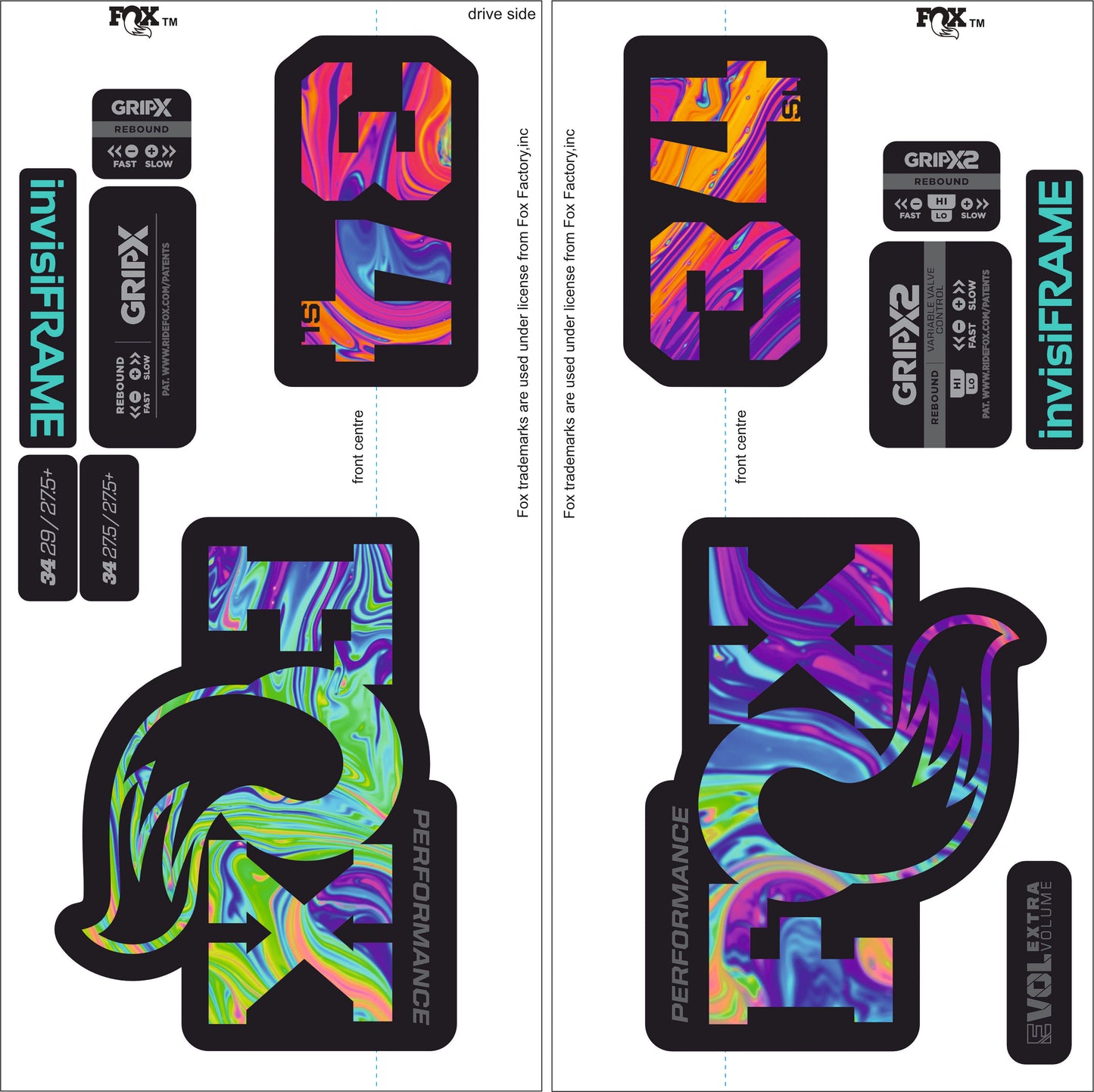 Fox 34 SL Performance 2026 DECALS