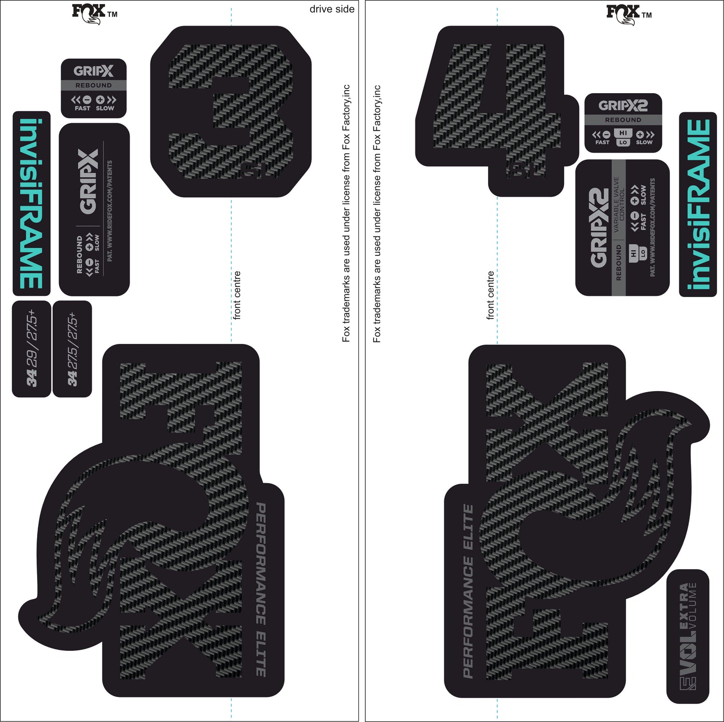Fox 34 SL Performance Elite 2026 DECALS