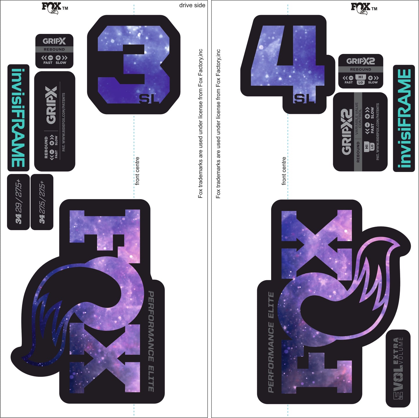 Fox 34 SL Performance Elite 2026 DECALS
