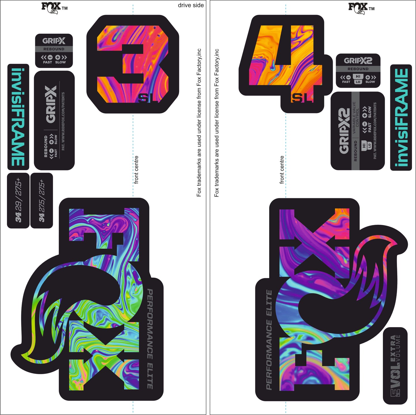 Fox 34 SL Performance Elite 2026 DECALS