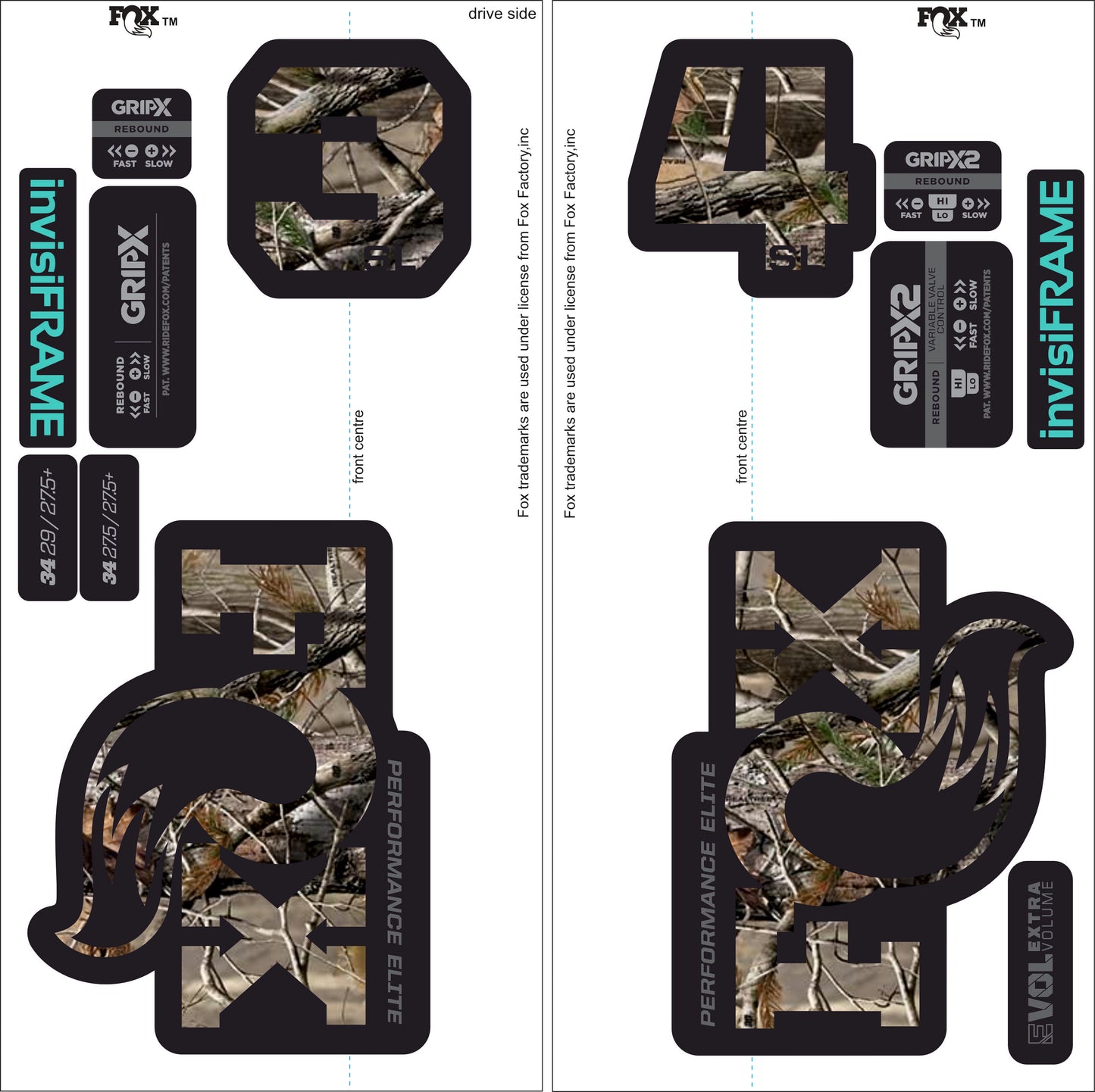 Fox 34 SL Performance Elite 2026 DECALS