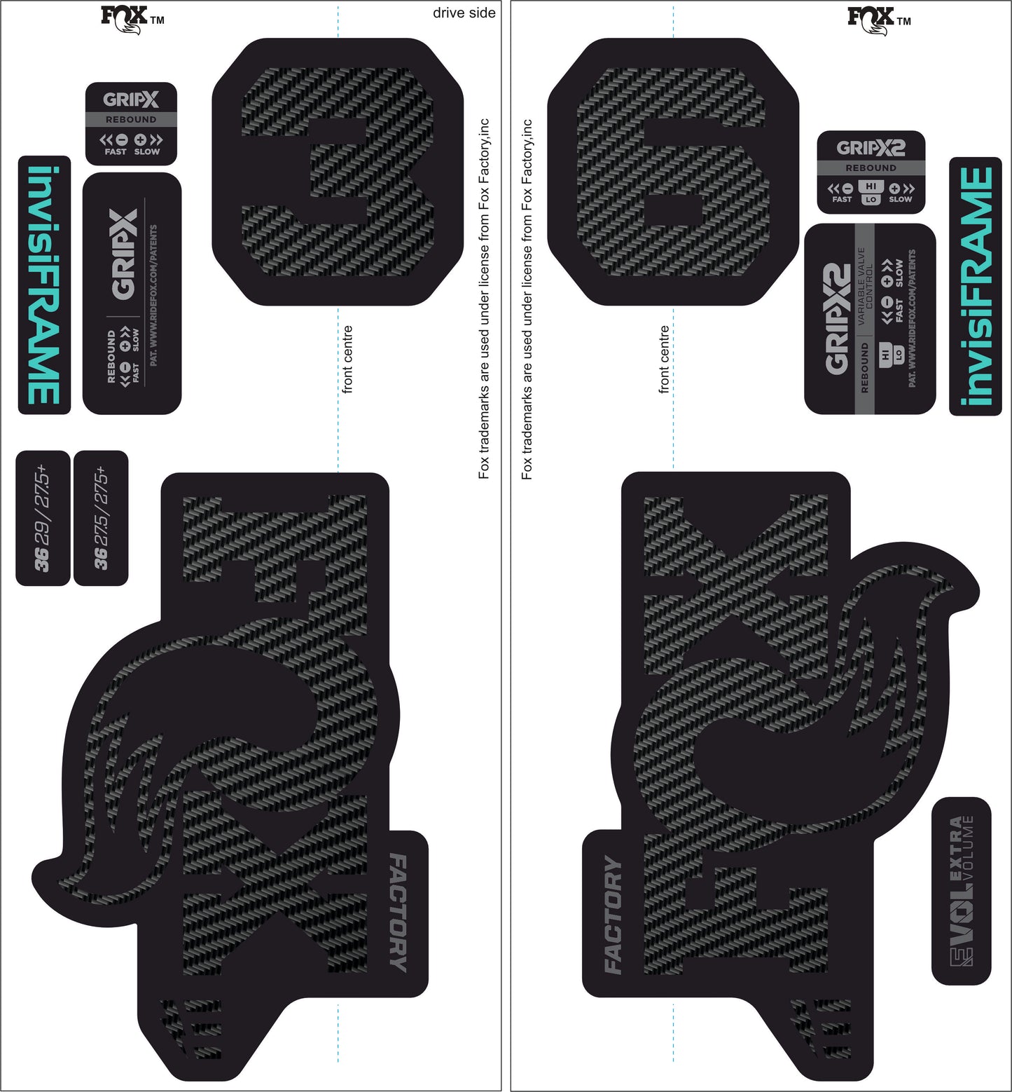 Fox 36 Factory E Bike 2025 decals