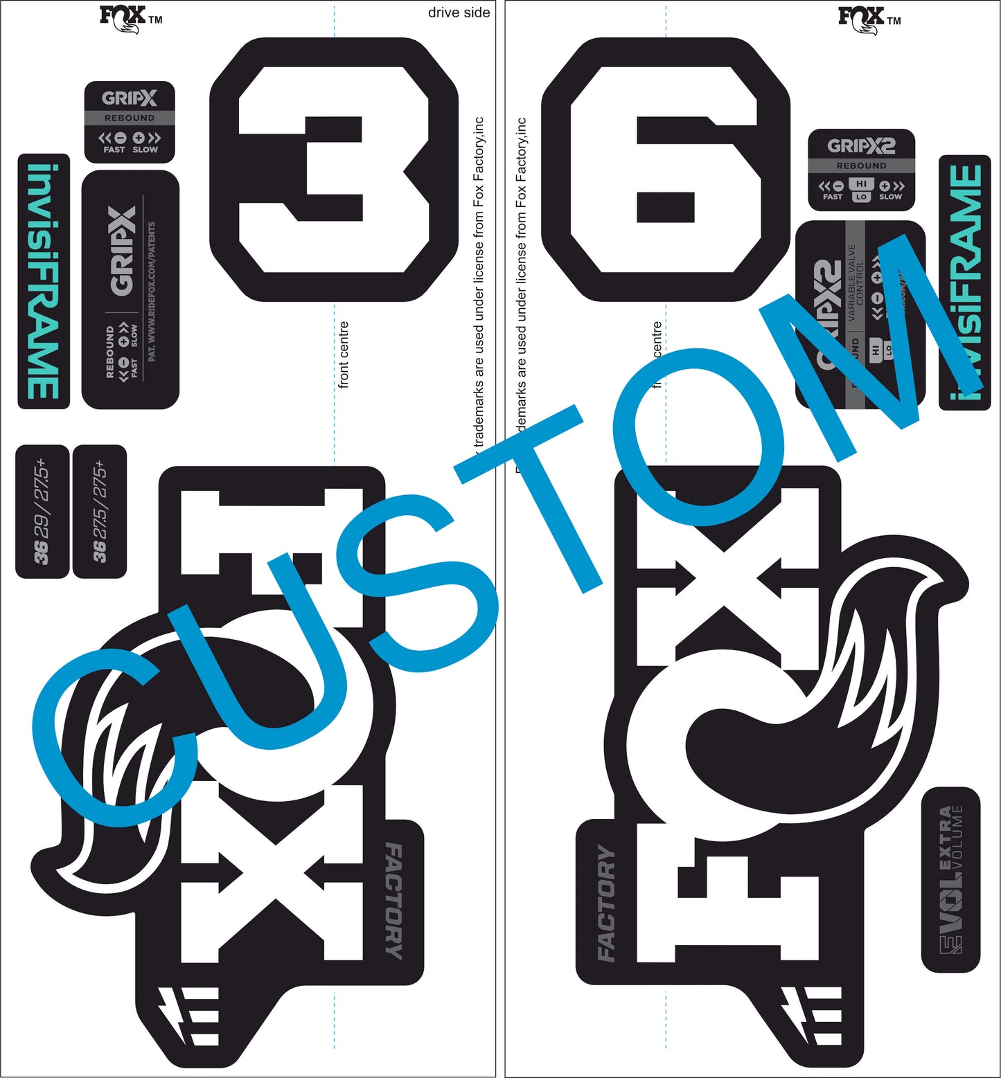 Fox 36 Factory E Bike 2025 decals