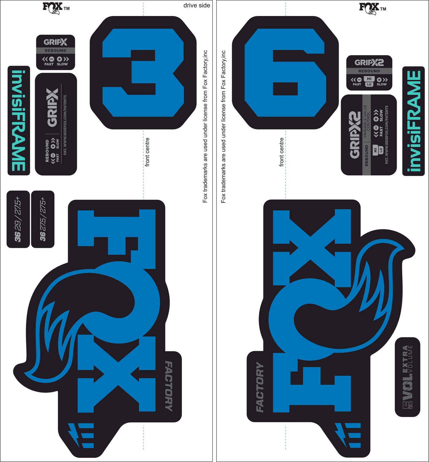 Fox 36 Factory E Bike 2025 decals