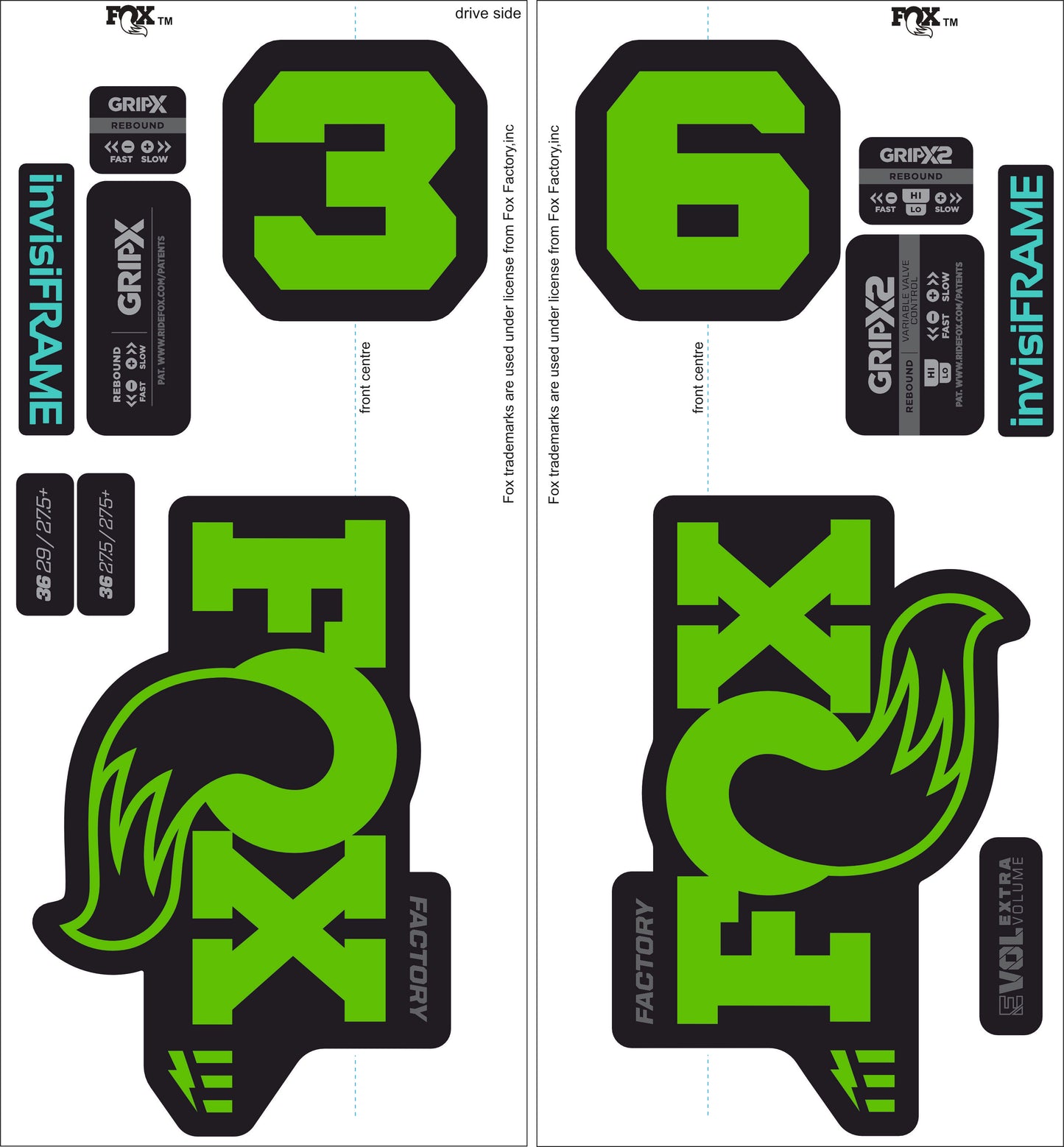 Fox 36 Factory E Bike 2025 decals
