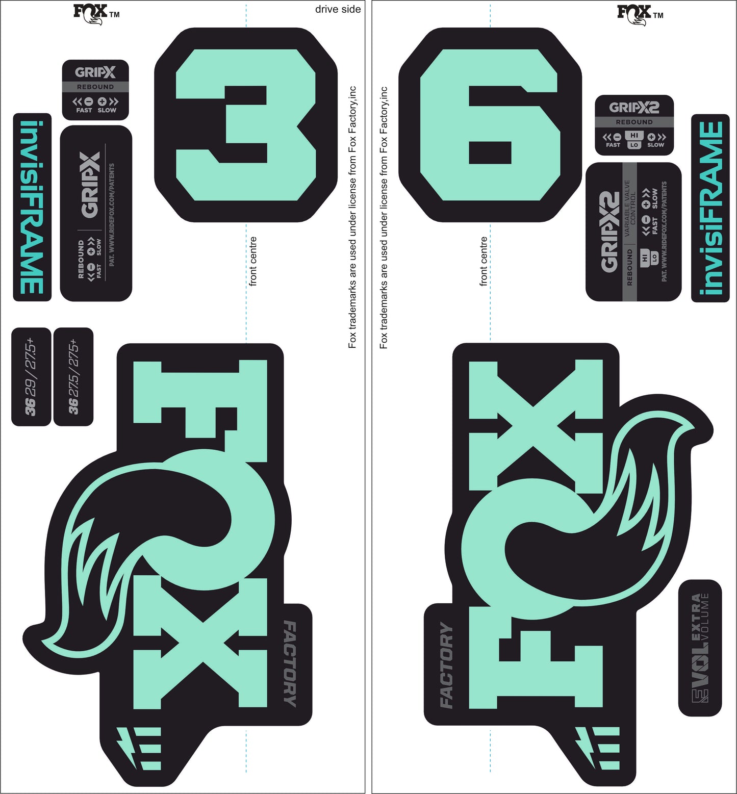 Fox 36 Factory E Bike 2025 decals