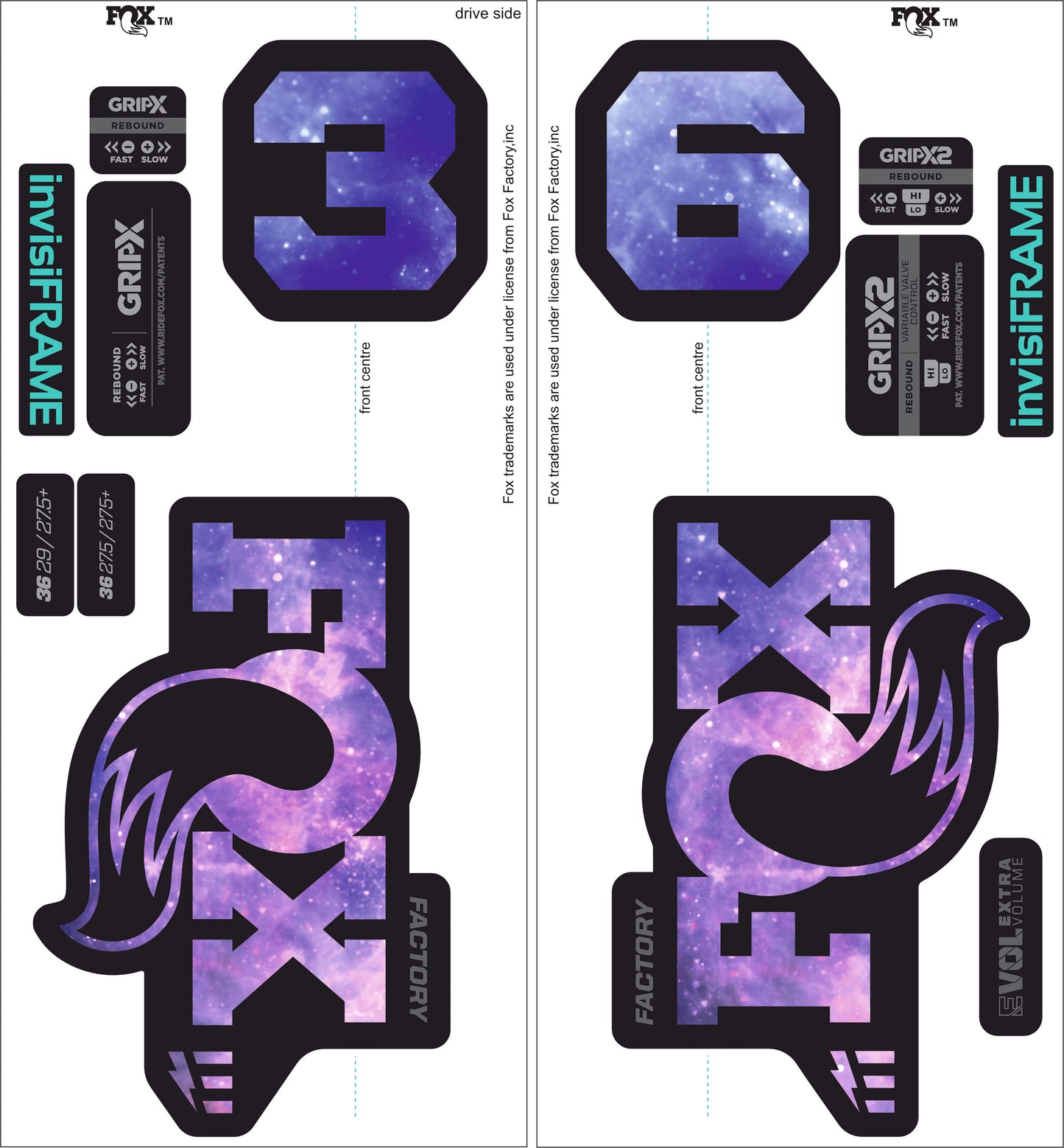 Fox 36 Factory E Bike 2025 decals