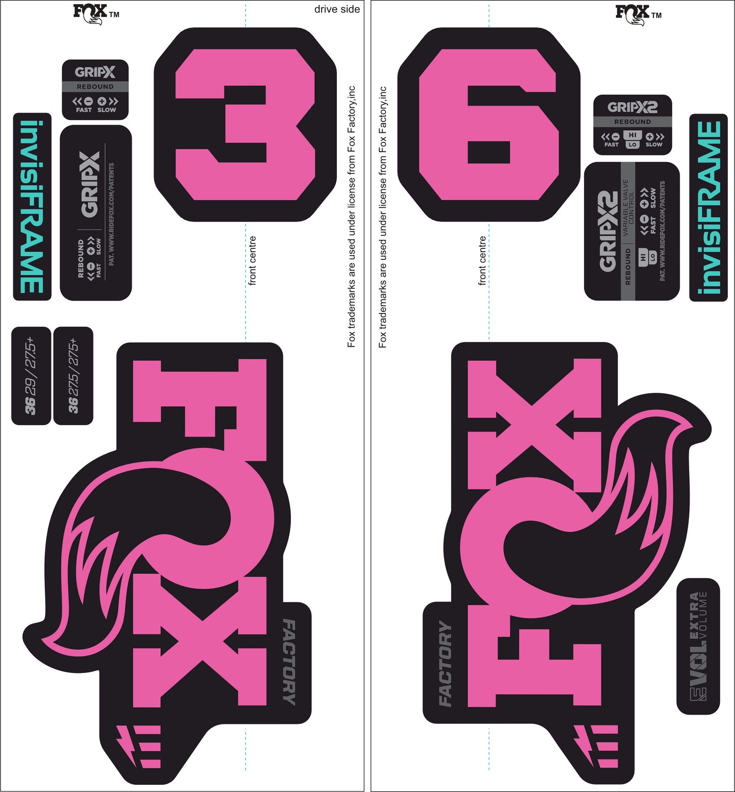 Fox 36 Factory E Bike 2025 decals