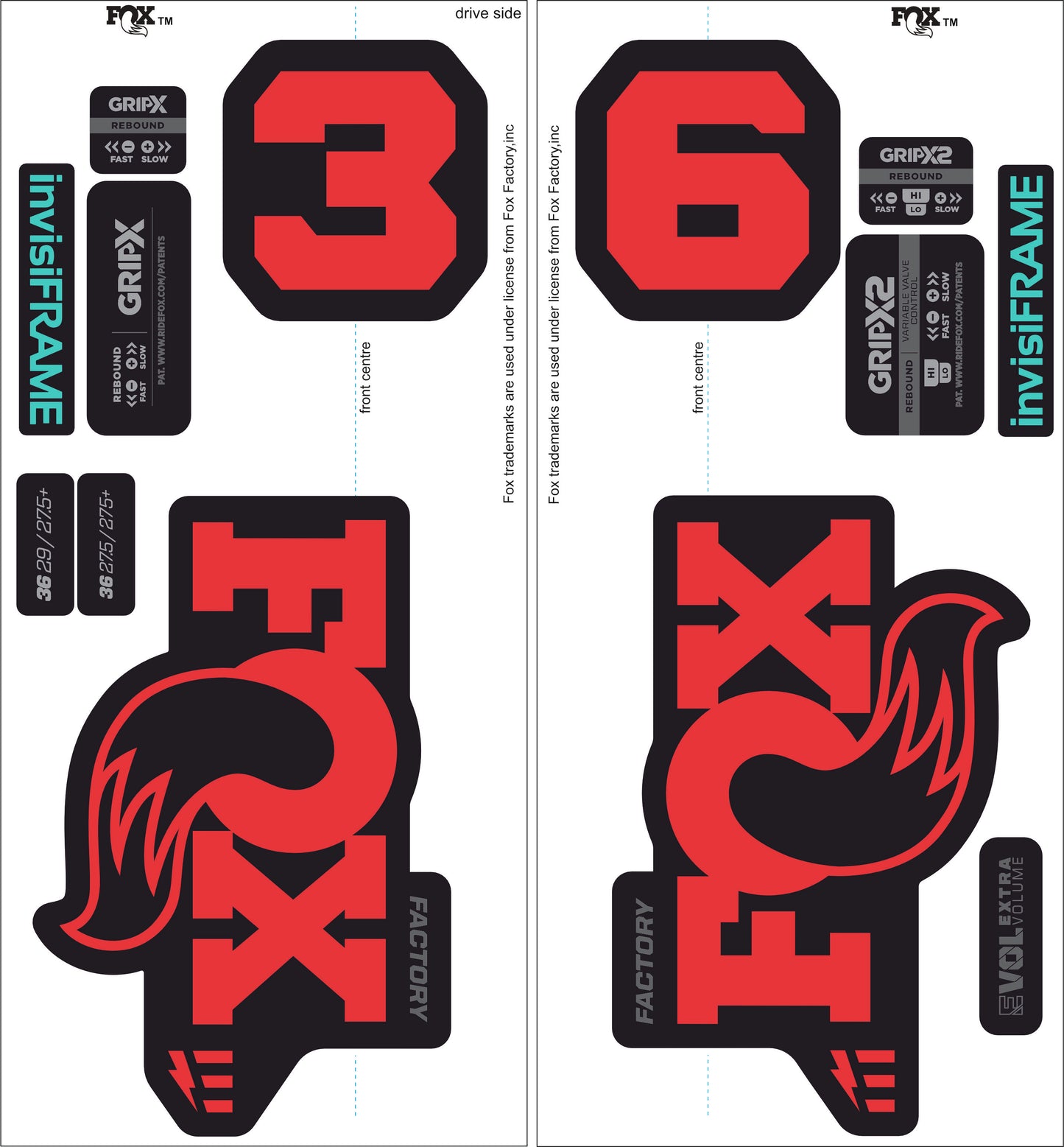 Fox 36 Factory E Bike 2025 decals
