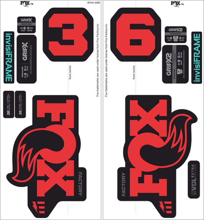 Fox 36 Factory E Bike 2025 decals