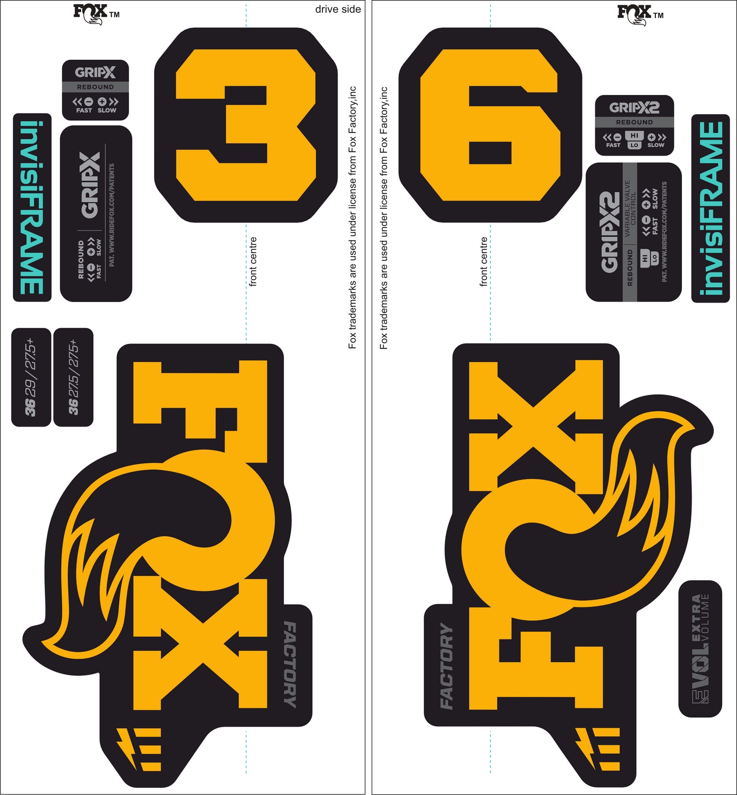 Fox 36 Factory E Bike 2025 decals