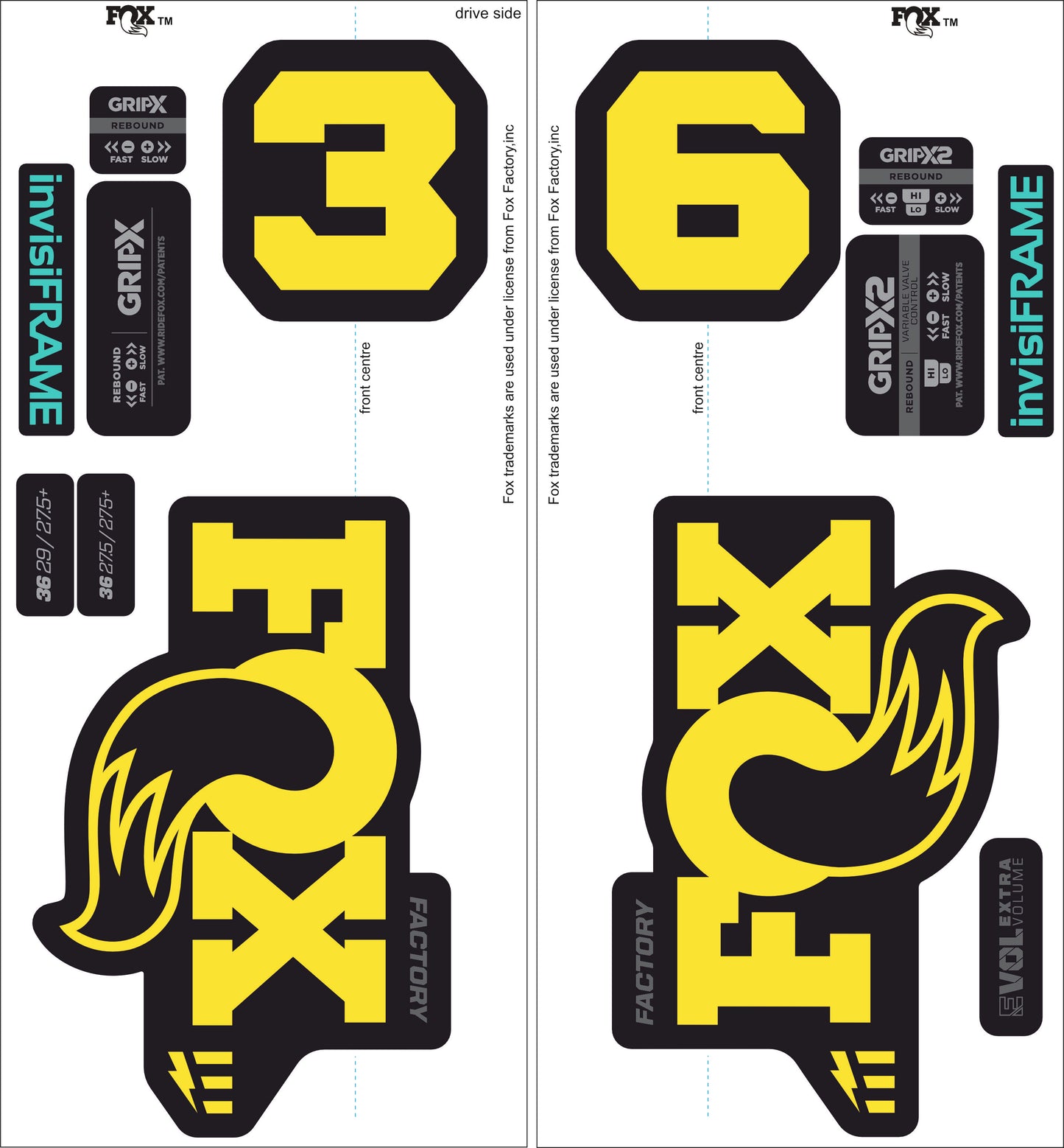 Fox 36 Factory E Bike 2025 decals