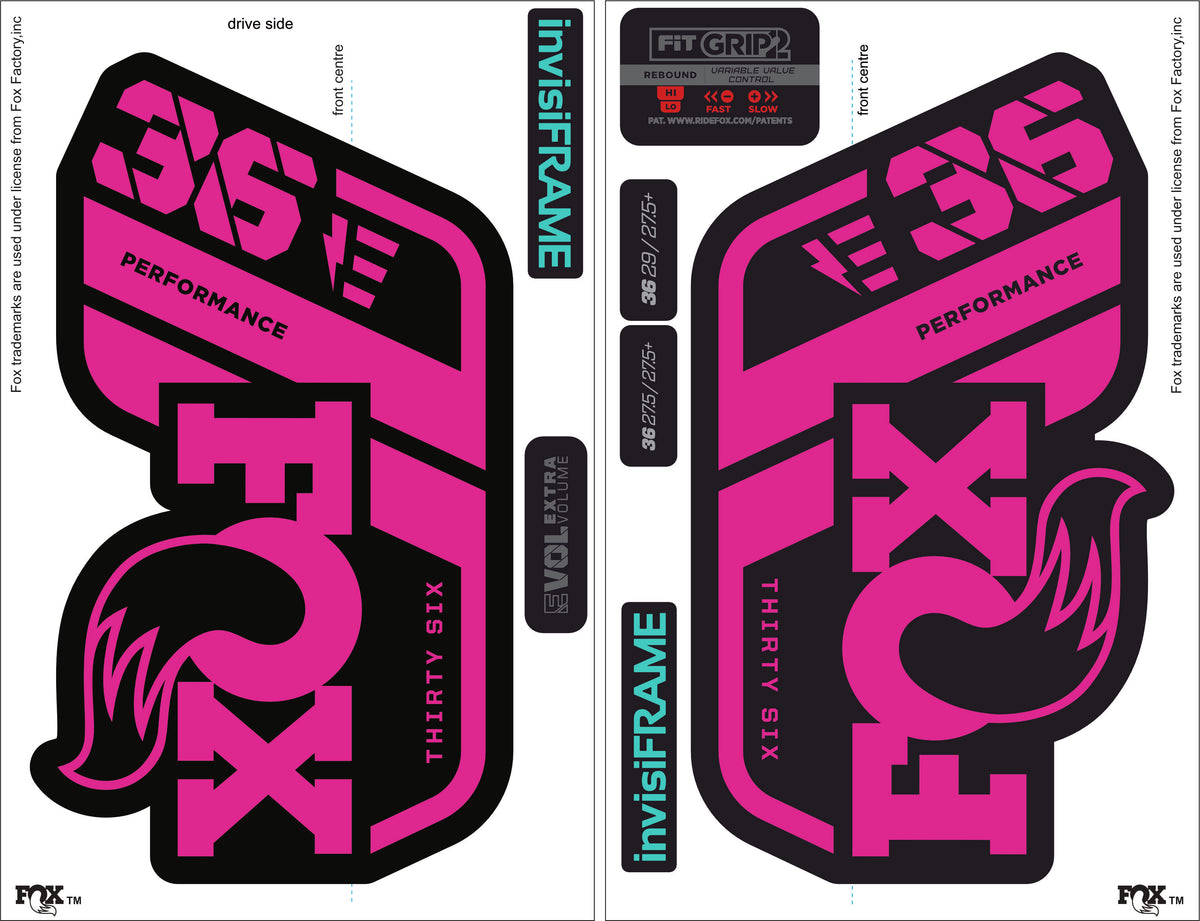 Fox 36 performance 2021 E Bike Decals