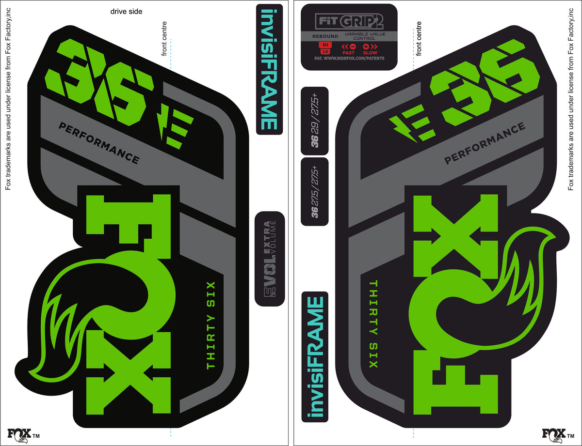 Fox 36 performance 2021 E Bike Decals