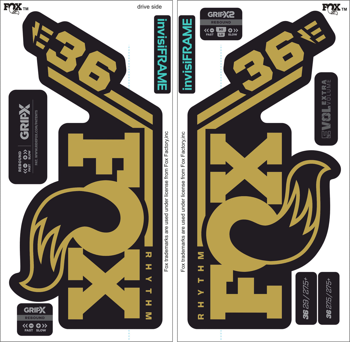 Fox 36 Rhythm E BIKE 2027 Decals