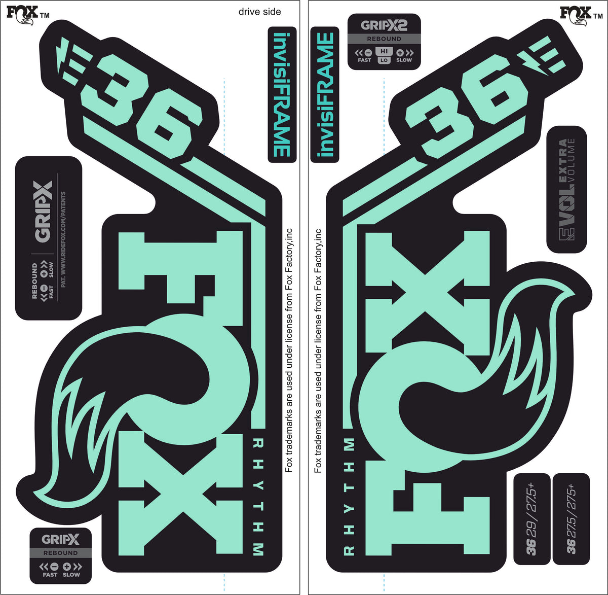 Fox 36 Rhythm E BIKE 2027 Decals