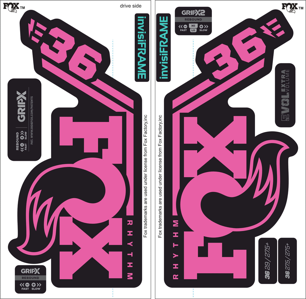 Fox 36 Rhythm E BIKE 2027 Decals