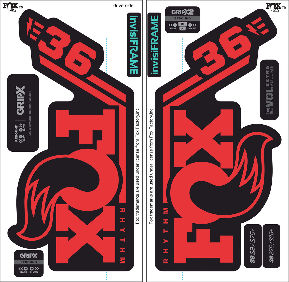 Fox 36 Rhythm E BIKE 2027 Decals