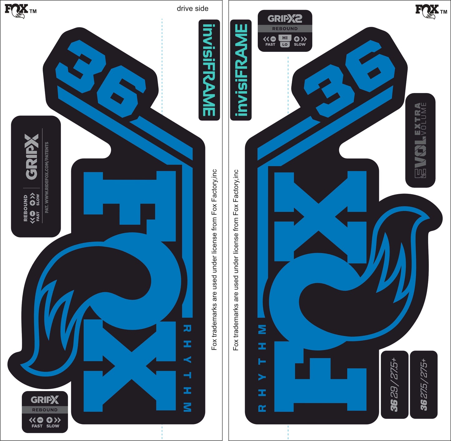 Fox 36 Rhythm 2027 Decals