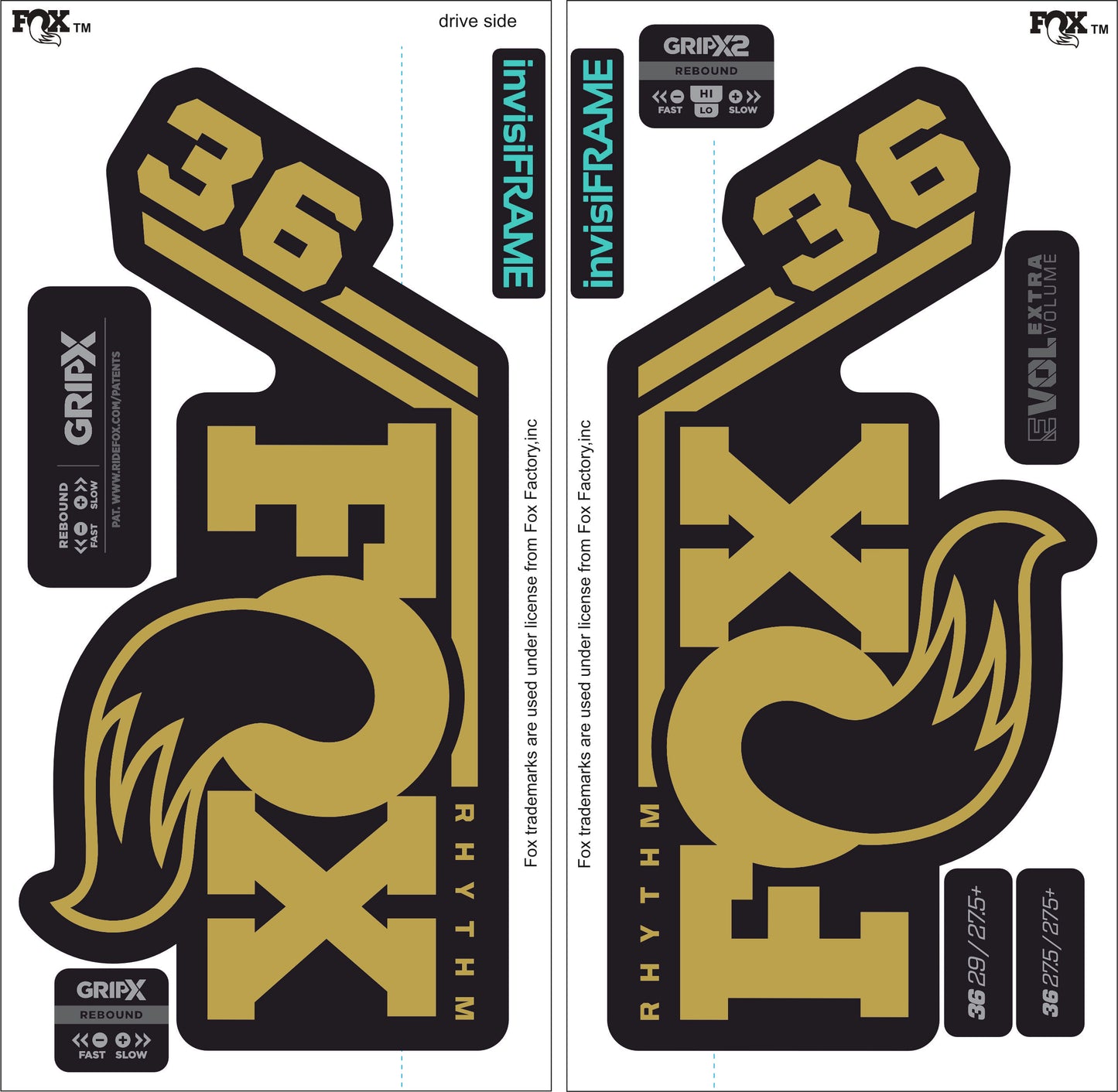 Fox 36 Rhythm 2027 Decals
