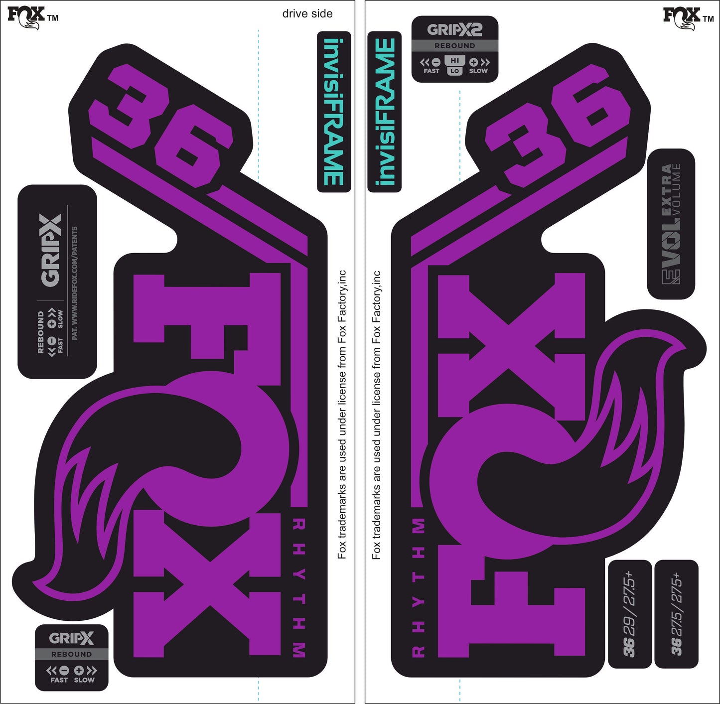 Fox 36 Rhythm 2027 Decals