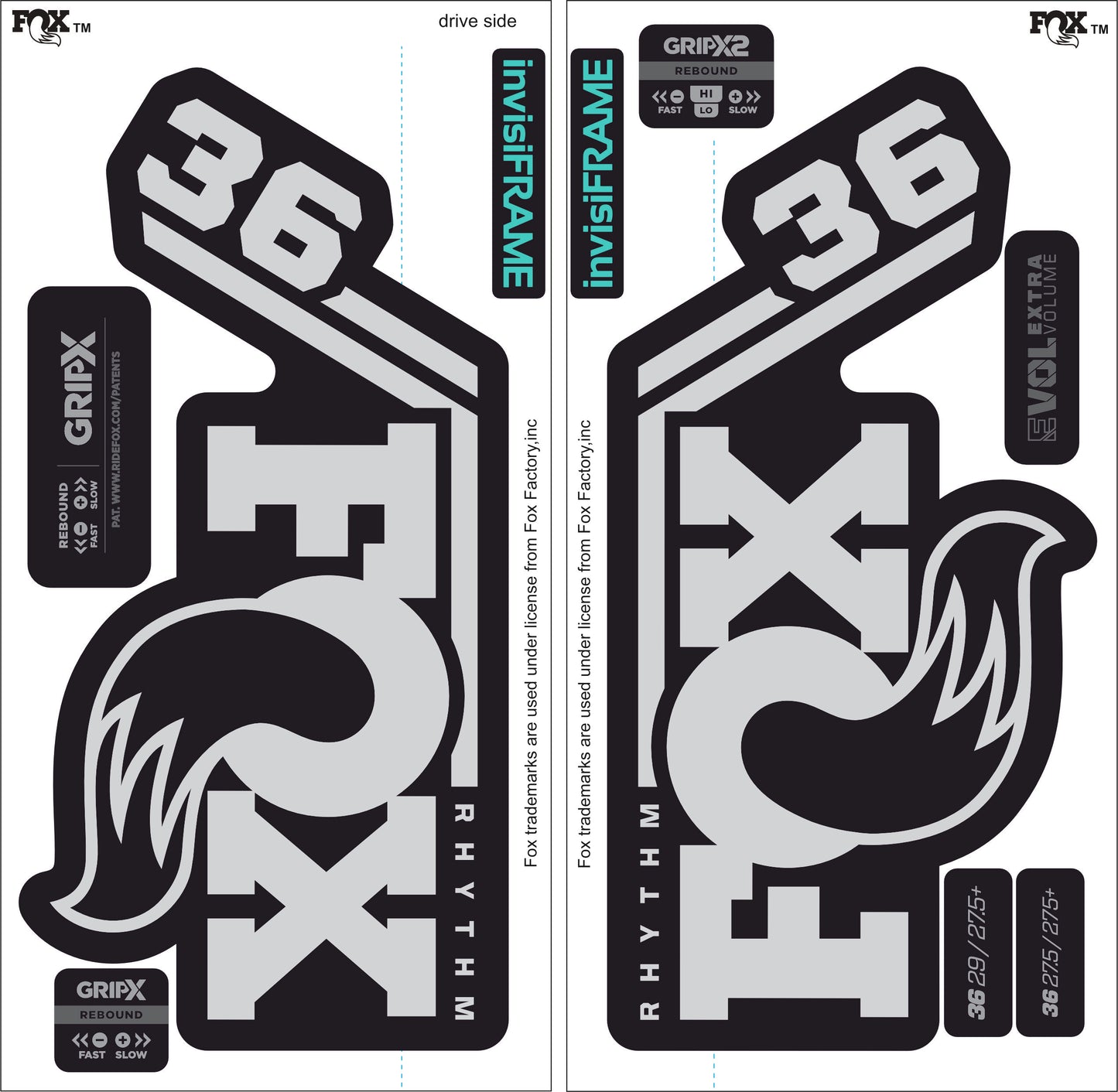 Fox 36 Rhythm 2027 Decals