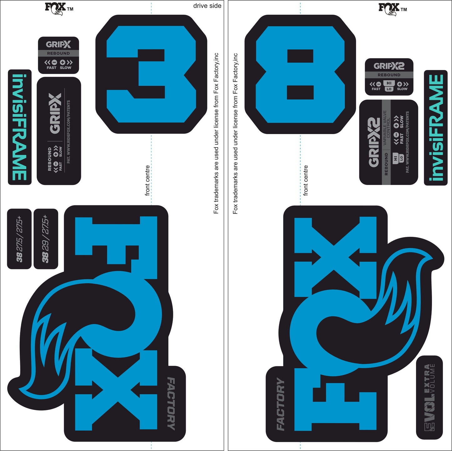 Fox 38 Factory 2026 Decals