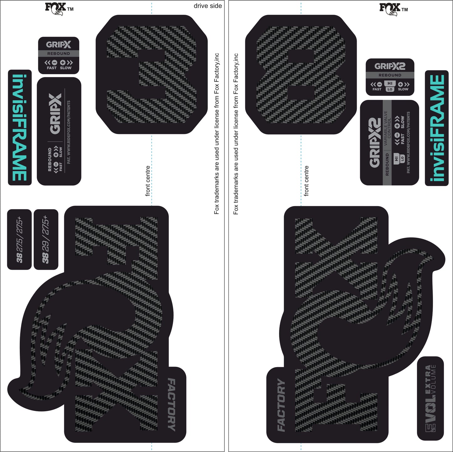Fox 38 Factory 2026 Decals