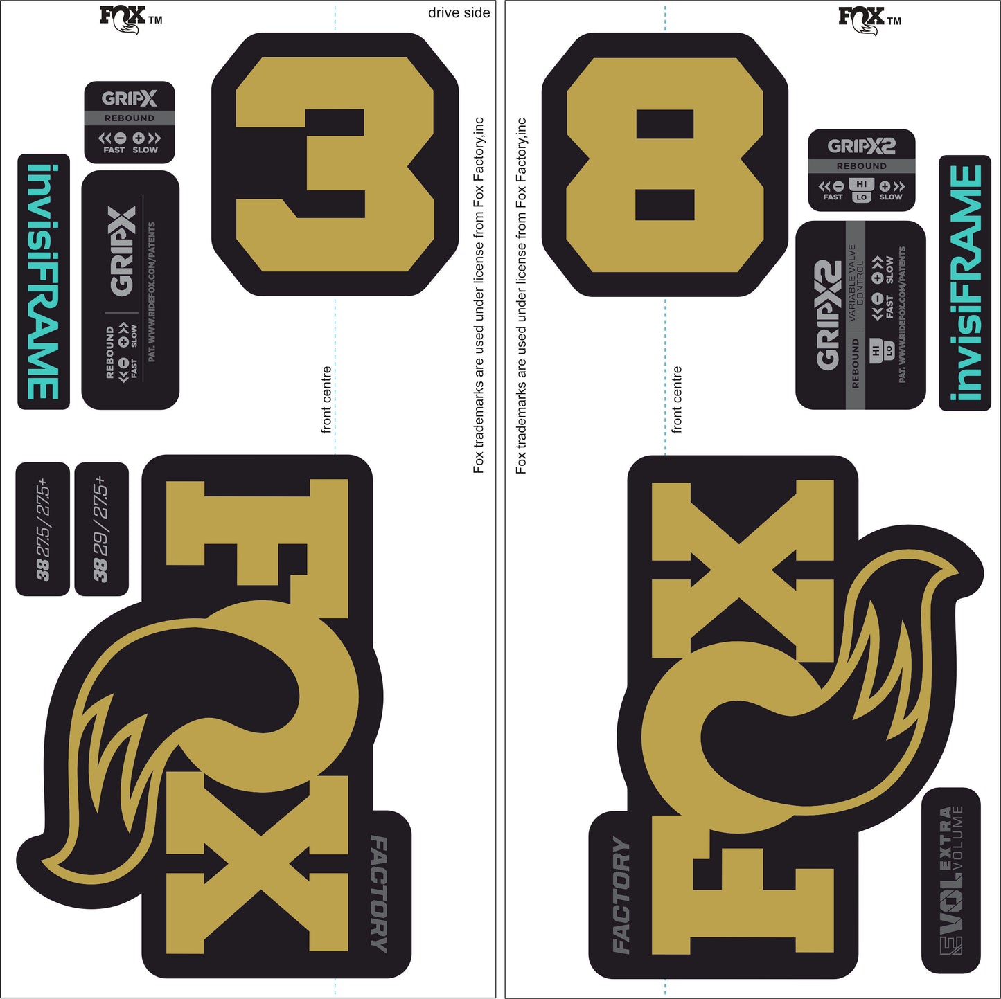 Fox 38 Factory 2026 Decals