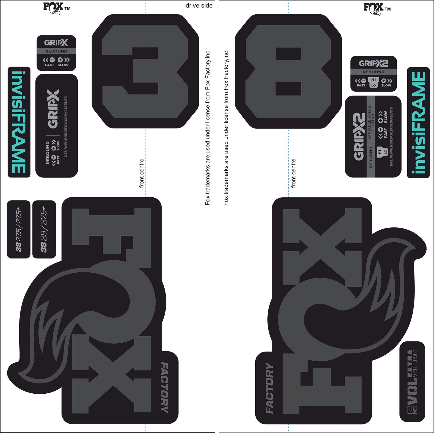 Fox 38 Factory 2026 Decals