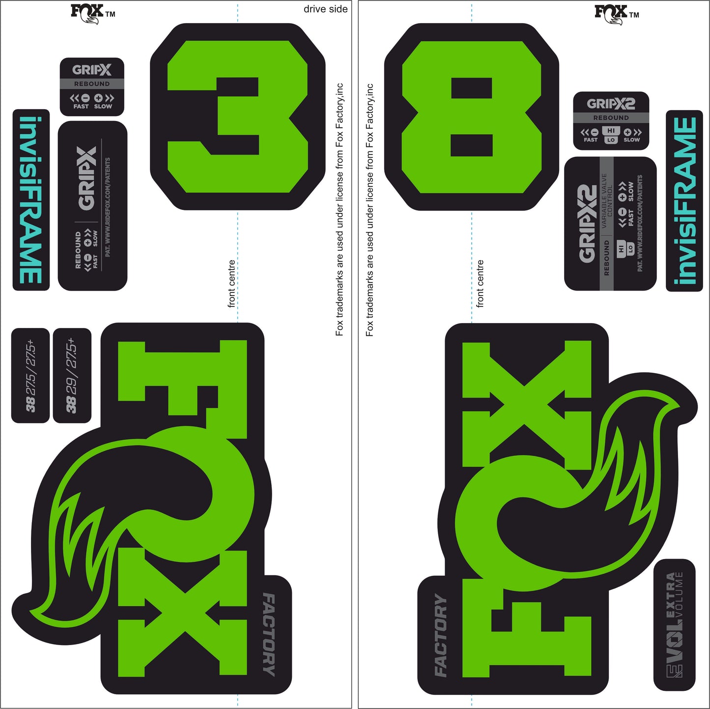 Fox 38 Factory 2026 Decals