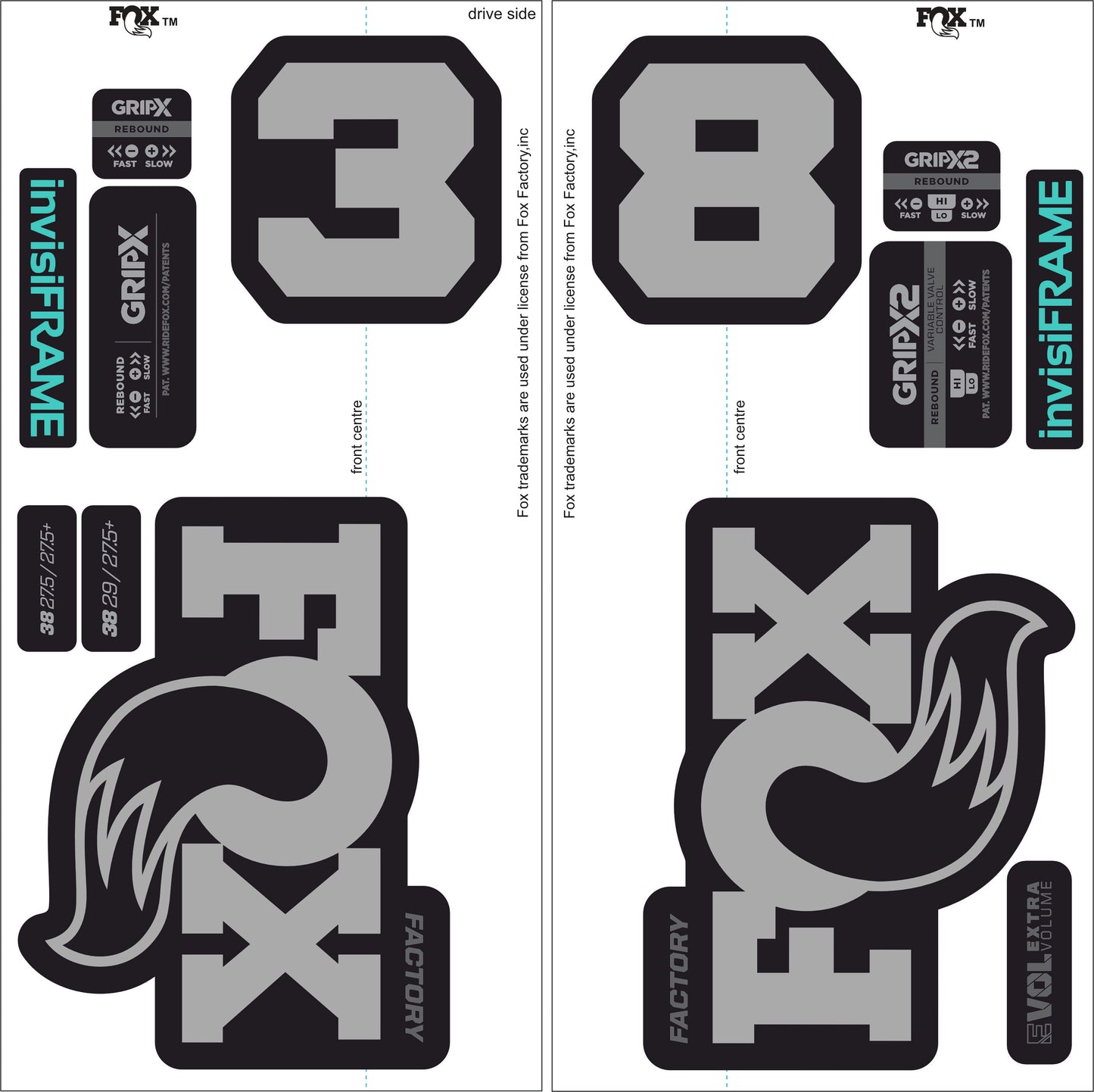 Fox 38 Factory 2026 Decals